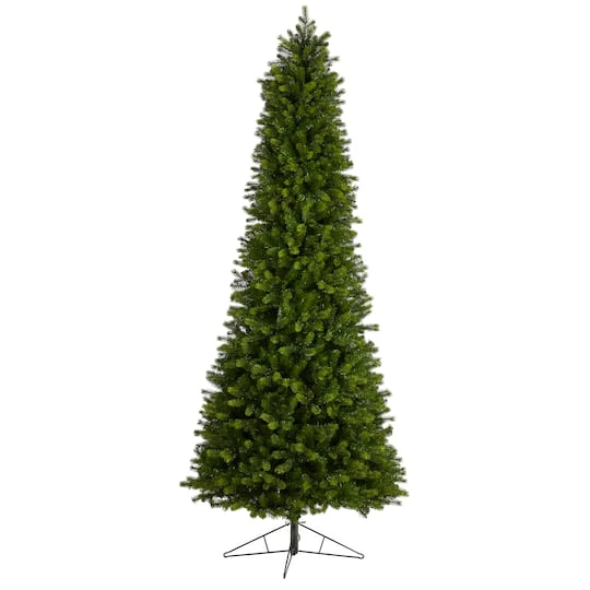 9.5ft. Pre-Lit Slim Colorado Mountain Spruce Artificial Christmas Tree, Multifunction White Micro LED Lights 6 9.5ft. Pre-Lit Slim Colorado Mountain Spruce Artificial Christmas Tree, Multifunction White Micro LED Lights - Image 4