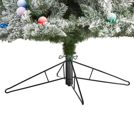 9.5ft. Pre-Lit Flocked British Columbia Mountain Fir Artificial Christmas Tree, Multicolor Globe Bulbs 10 9.5ft. Pre-Lit Flocked British Columbia Mountain Fir Artificial Christmas Tree, Multicolor Globe Bulbs - Image 8