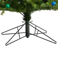 9.5ft. Pre-Lit Montana Mountain Fir Artificial Christmas Tree, Multicolor LED Lights & Globe Bulbs -Northlight Shop D478968S 6