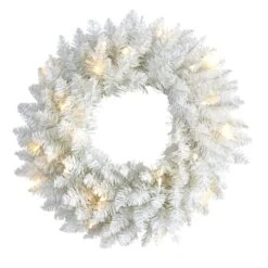 18" Pre-Lit Colorado Spruce Christmas Wreath