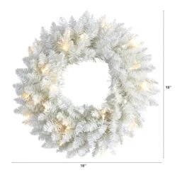 18" Pre-Lit Colorado Spruce Christmas Wreath -Northlight Shop D478973S 2