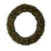 6ft. Clear LED Lights Flocked Artificial Christmas Wreath With Pinecones & Berries
