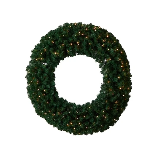 48" White LED Lights Artificial Christmas Wreath 3 48" White LED Lights Artificial Christmas Wreath
