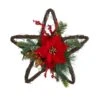 16" Holiday Christmas Poinsettia Star Twig Wreath 1 16" Holiday Christmas Poinsettia Star Twig Wreath -Northlight Shop D479014S 1
