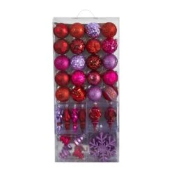 50ct. Holiday Deluxe Shatterproof Christmas Tree Ornament Box Set -Northlight Shop D479020S 4