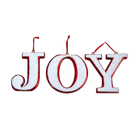 8.5" Joy Holiday Deluxe Shatterproof Ornament Set 4 8.5" Joy Holiday Deluxe Shatterproof Ornament Set - Image 2