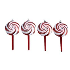 4ct. 7" Shatterproof Christmas Candy Cane Deluxe Ornaments -Northlight Shop D479031S 1 1
