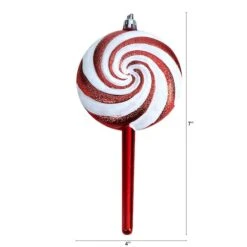 4ct. 7" Shatterproof Christmas Candy Cane Deluxe Ornaments -Northlight Shop D479031S 2