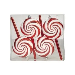 4ct. 7" Shatterproof Christmas Candy Cane Deluxe Ornaments -Northlight Shop D479031S 4