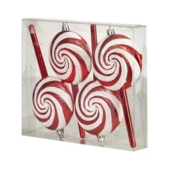 4ct. 7" Shatterproof Christmas Candy Cane Deluxe Ornaments -Northlight Shop D479031S 5