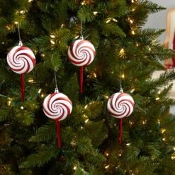 4ct. 7" Shatterproof Christmas Candy Cane Deluxe Ornaments -Northlight Shop D479031S 6