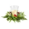 8" Cedar & Berries Artificial Christmas Candelabrum -Northlight Shop D479054S 1