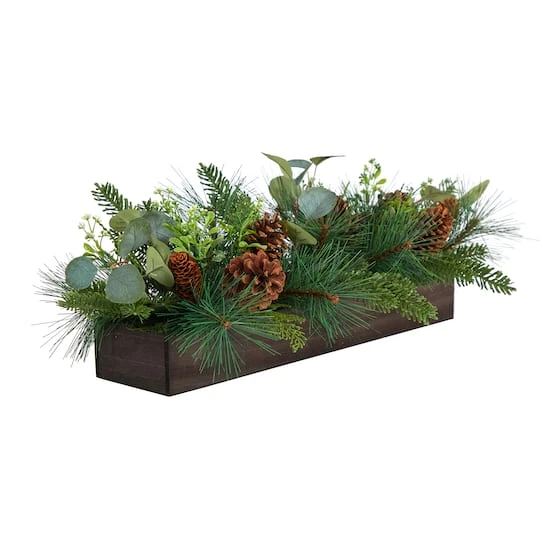30" Evergreen Pine & Pine Cone Artificial Christmas Centerpiece 5 30" Evergreen Pine & Pine Cone Artificial Christmas Centerpiece - Image 3