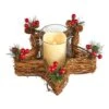 Holiday Star Twig Candle Holder With LED Candle Table Christmas Arrangement -Northlight Shop D479063S 1