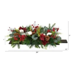 24" Berries, Pinecones & Eucalyptus Arrangement 15 24" Berries, Pinecones & Eucalyptus Arrangement -Northlight Shop D479066S 2