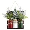 17" Christmas Pine 3-Piece Jar Hanging Artificial Arrangement 1 17" Christmas Pine 3-Piece Jar Hanging Artificial Arrangement -Northlight Shop D479068S 1