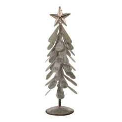 Glitzhome® Galvanized Metal Christmas Tree Table Décor Set 12 Glitzhome® Galvanized Metal Christmas Tree Table Décor Set -Northlight Shop D479432S 4