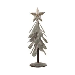 Glitzhome® Galvanized Metal Christmas Tree Table Décor Set 13 Glitzhome® Galvanized Metal Christmas Tree Table Décor Set -Northlight Shop D479432S 5