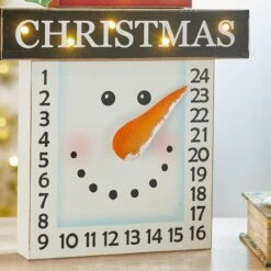 Glitzhome® 15" LED Christmas Snowman Countdown Décor 15 Glitzhome® 15" LED Christmas Snowman Countdown Décor -Northlight Shop D479443S 4