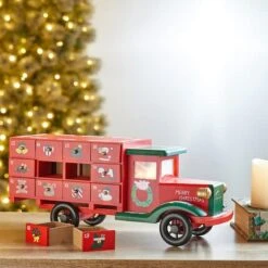 Glitzhome® 14.5" Christmas Truck Countdown Décor -Northlight Shop D479444S 3