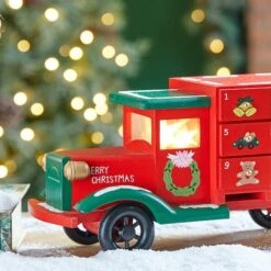 Glitzhome® 14.5" Christmas Truck Countdown Décor -Northlight Shop D479444S 5