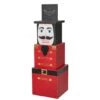 Glitzhome® 36" Wooden Block Nutcracker Porch Décor 1 Glitzhome® 36" Wooden Block Nutcracker Porch Décor -Northlight Shop D479475S 1