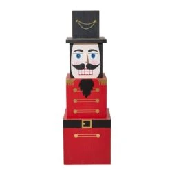 Glitzhome® 36" Wooden Block Nutcracker Porch Décor 16 Glitzhome® 36" Wooden Block Nutcracker Porch Décor -Northlight Shop D479475S 5