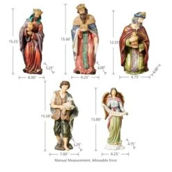 Glitzhome® 16" Oversized Nativity Figurine Set 15 Glitzhome® 16" Oversized Nativity Figurine Set -Northlight Shop D479480S 5