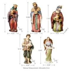 Glitzhome® 10" Nativity Figurine Set -Northlight Shop D479482S 5