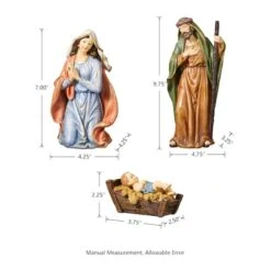 Glitzhome® 10" Nativity Figurine Set -Northlight Shop D479482S 6