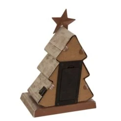 Glitzhome® 8" Marquee LED Christmas Tree & Star Wooden & Metal Stocking Holder Set 15 Glitzhome® 8" Marquee LED Christmas Tree & Star Wooden & Metal Stocking Holder Set -Northlight Shop D479484S 5