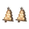 Glitzhome® 8" Marquee LED Wooden & Metal Christmas Tree Stocking Holder Set 2 Glitzhome® 8" Marquee LED Wooden & Metal Christmas Tree Stocking Holder Set -Northlight Shop D479507S 1