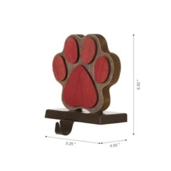 Glitzhome® Paw Print Christmas Stocking Holder Set -Northlight Shop D479511S 5