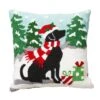 Glitzhome® Hooked Christmas Dog Throw Pillow 1 Glitzhome® Hooked Christmas Dog Throw Pillow -Northlight Shop D479541S 1
