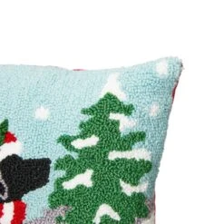 Glitzhome® Hooked Christmas Dog Throw Pillow -Northlight Shop D479541S 6