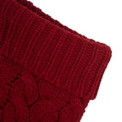 Glitzhome® 24" Red Knitted Polyester Christmas Stocking With Pom Pom, 2ct. -Northlight Shop D479603S 5