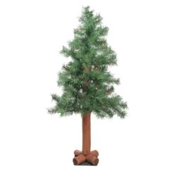 Northlight 3ft. Pre-Lit Medium Woodland Alpine Artificial Christmas Tree, Multicolor Lights -Northlight Shop D489945S 1 1