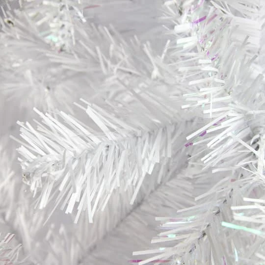 Northlight 7.5ft. Unlit Full White Glimmer Iridescent Spruce Artificial Christmas Tree 5 Northlight 7.5ft. Unlit Full White Glimmer Iridescent Spruce Artificial Christmas Tree - Image 3