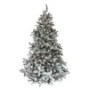 Northlight 7.5ft. Pre-Lit Full Flocked Natural Emerald Artificial Christmas Tree, Clear Lights 1 Northlight 7.5ft. Pre-Lit Full Flocked Natural Emerald Artificial Christmas Tree, Clear Lights -Northlight Shop D489955S 1