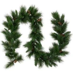Northlight 9ft. Artificial White Valley Pine With Pine Cones Garland 22 Northlight 9ft. Artificial White Valley Pine With Pine Cones Garland -Northlight Shop D491008S 11