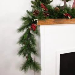 Northlight 9ft. Artificial White Valley Pine With Pine Cones Garland 27 Northlight 9ft. Artificial White Valley Pine With Pine Cones Garland -Northlight Shop D491008S 16