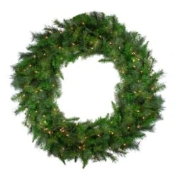 Northlight 60" Pre-Lit Artificial Canyon Pine Wreath