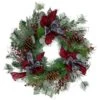Northlight 24" Flocked Dual Plaid And Berries Artificial Wreath -Northlight Shop D491026S 1
