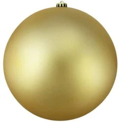 Northlight 8" Vegas Gold Matte Shatterproof Ball Ornament