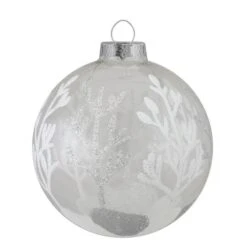 Northlight 4ct. Silver & Clear 2-Finish Glass Ball Ornaments 17 Northlight 4ct. Silver & Clear 2-Finish Glass Ball Ornaments -Northlight Shop D491056S 14