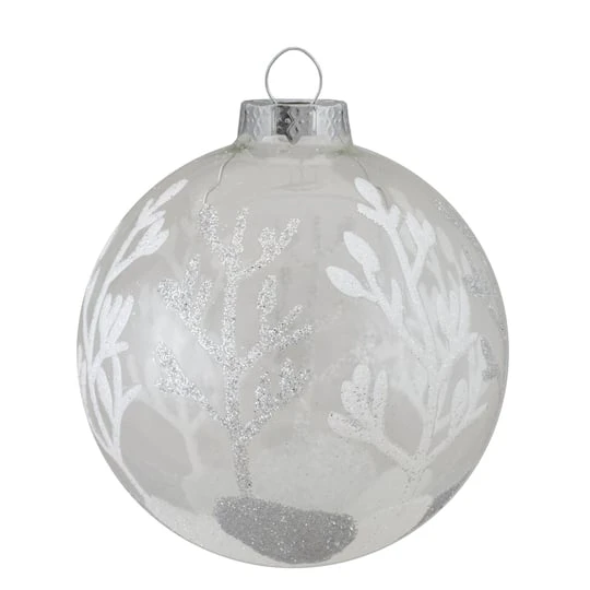 Northlight 4ct. Silver & Clear 2-Finish Glass Ball Ornaments 5 Northlight 4ct. Silver & Clear 2-Finish Glass Ball Ornaments - Image 3
