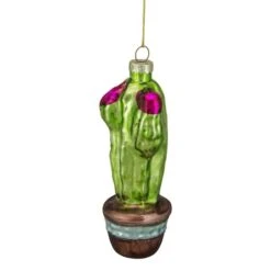 Northlight Green And Pink Potted Cactus Glass Ornament 19 Northlight Green And Pink Potted Cactus Glass Ornament -Northlight Shop D491059S 13