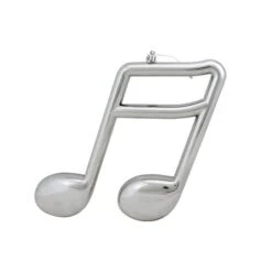 Northlight Silver Shiny Musical Sixteenth Note Ornament