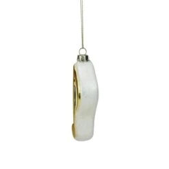 Northlight Gold & White Sixteenth Note Music Symbol Glass Ornament -Northlight Shop D491065S 2