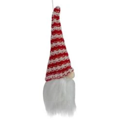Northlight 8" Red & White Knit Gnome Head LED Ornament 9 Northlight 8" Red & White Knit Gnome Head LED Ornament -Northlight Shop D491068S 2